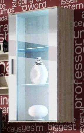 sonoma eik/hoogglans wit